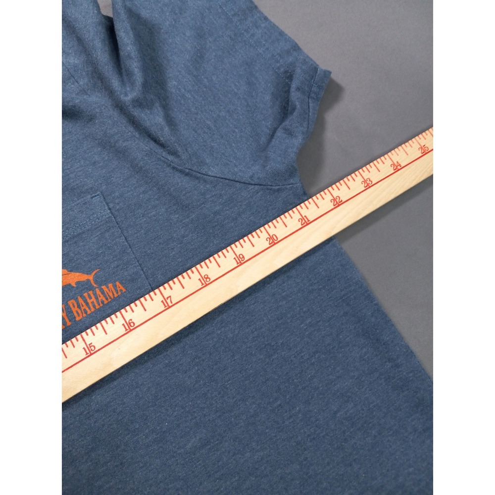 Tommy Bahama Mens Small Blue Drive and Shine Golf Graphic Pocket T-Shirt Heather - Picture 4 of 6